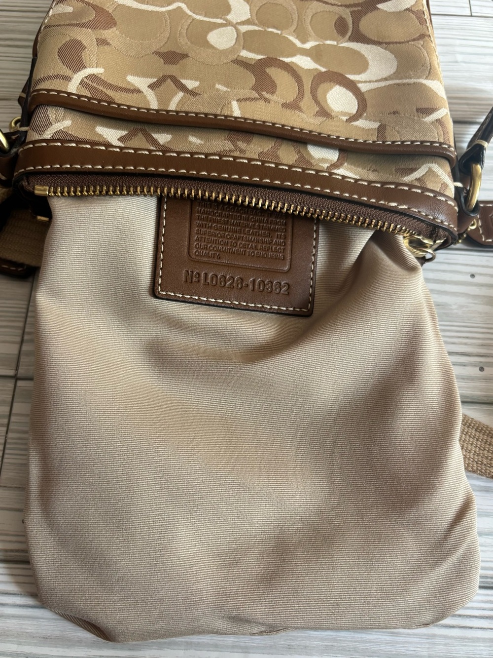 Coach Signature Canvas Crossbody Bag in Beige - Picture 7 of 13